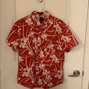 J crew large floral short sleeve shirt